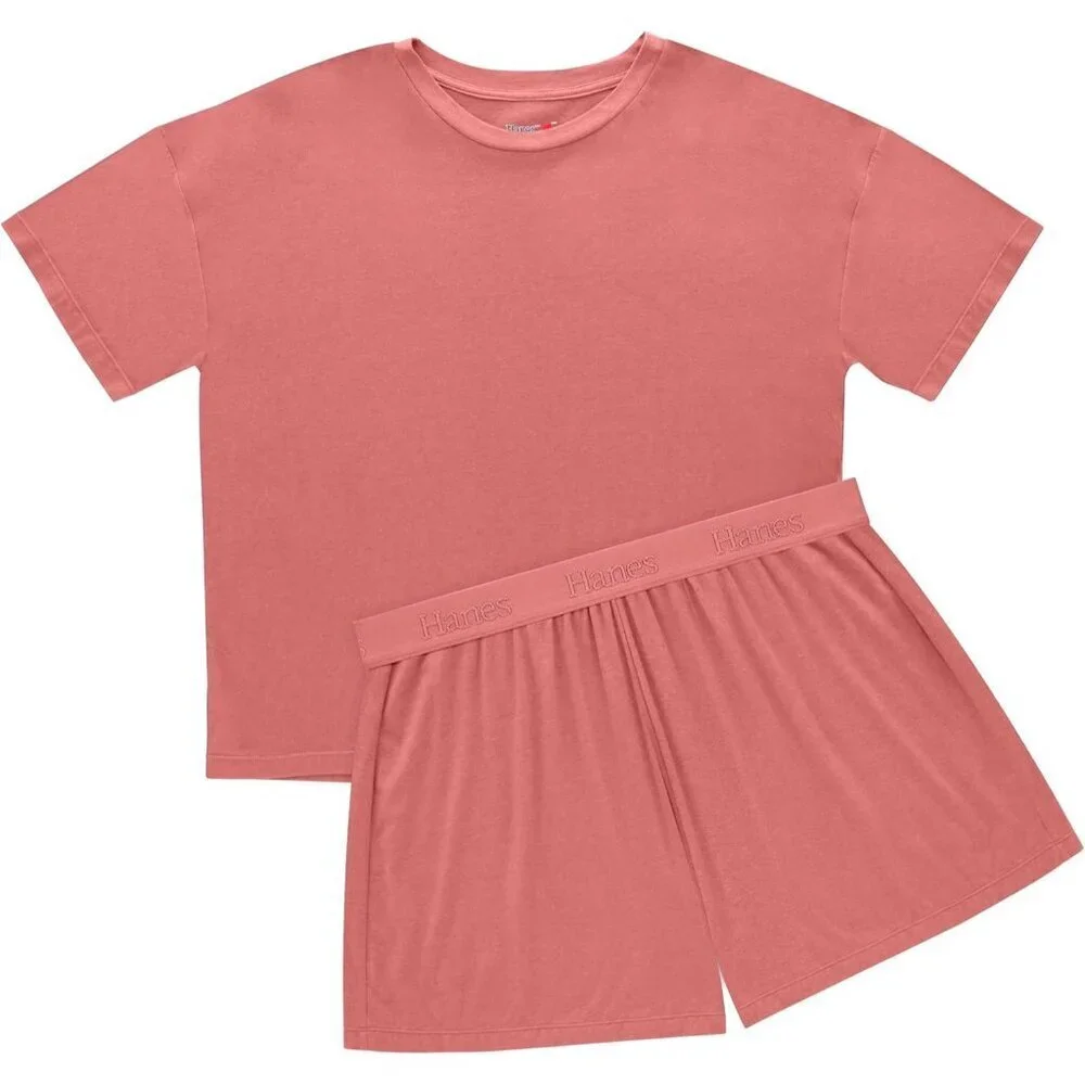 Women's Natural Cedar Originals Super soft Lounge Set Boxy Tee & Sleep Shorts - Picture 4 of 5